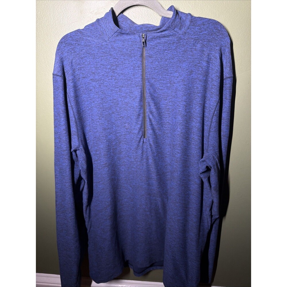 Lululemon Mens Surge Warm Half Zip 1/2 Sweatshirt XL Heathered Blue